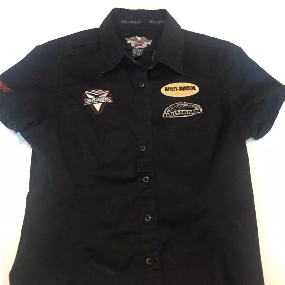 Harley Davidson motorcycle button patches medium